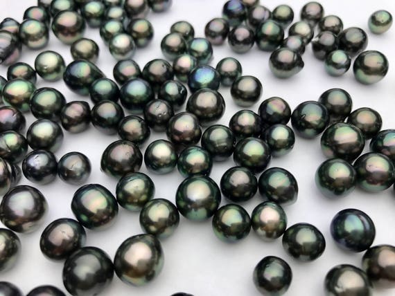 Tahitian Loose Pearls, Oval - Drop, Rikitea Pearls, AA Quality, 8mm to 10mm #285