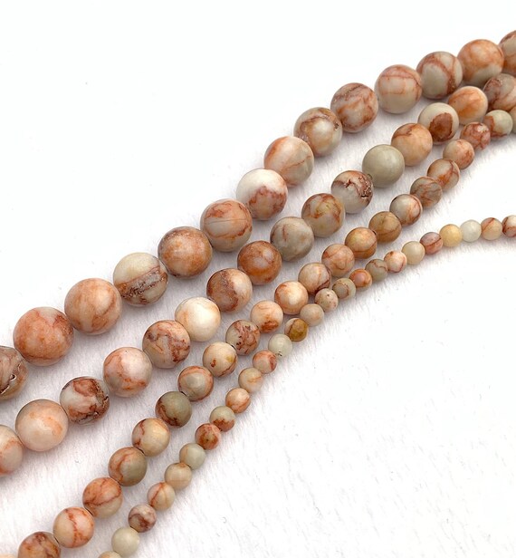 Red Net Jasper Bead Strand