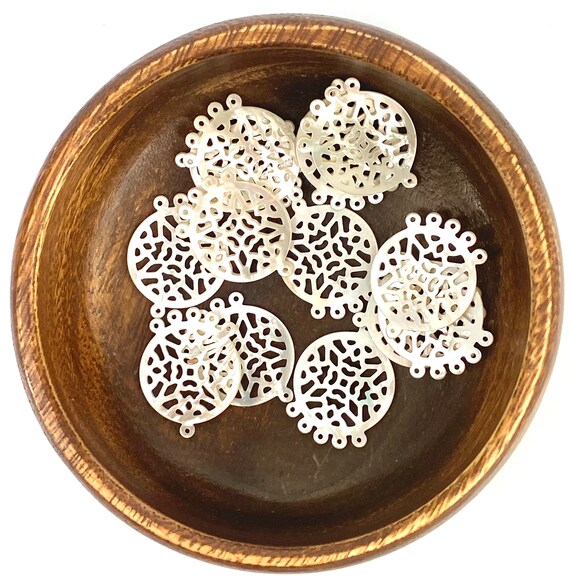 White South Sea Mother Of Pearl Beads, Sku#M521