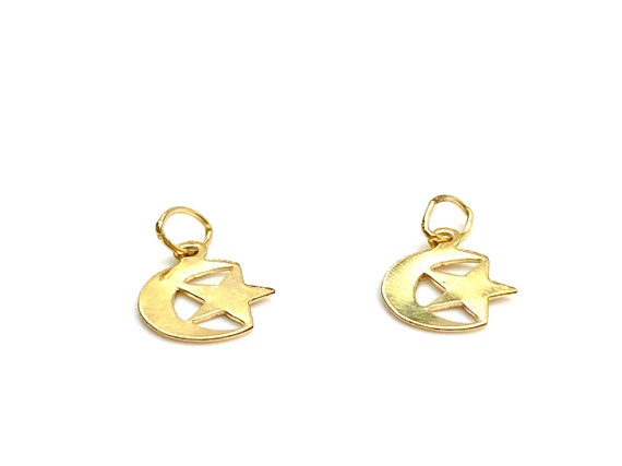 moon star charm , Sku#257-C