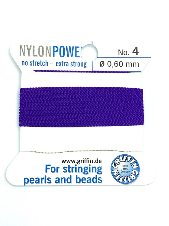 Nylon Power Bead Cord Amethyst