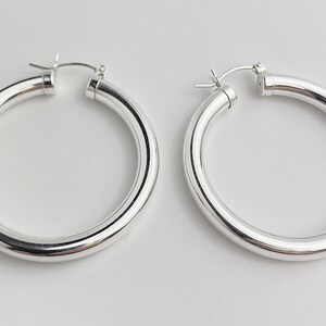Sterling Silver Hoop Earrings - Etsy