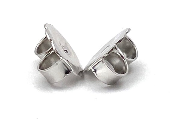 14K solid white gold earring backing, SKU#20-27-20