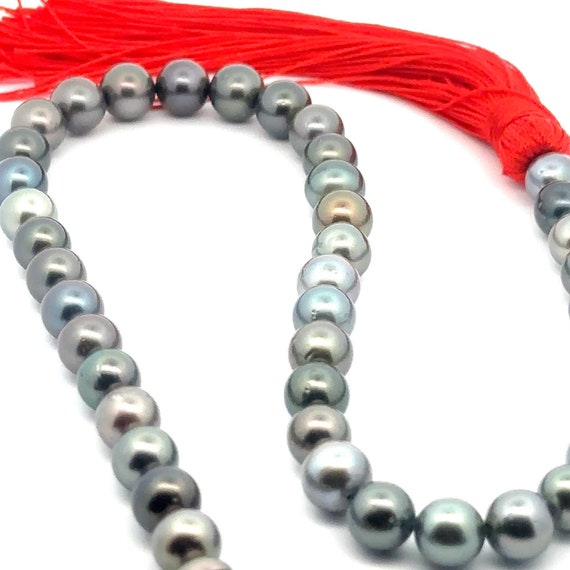 100% natural RED Tahitian pearl strand, SKU#102