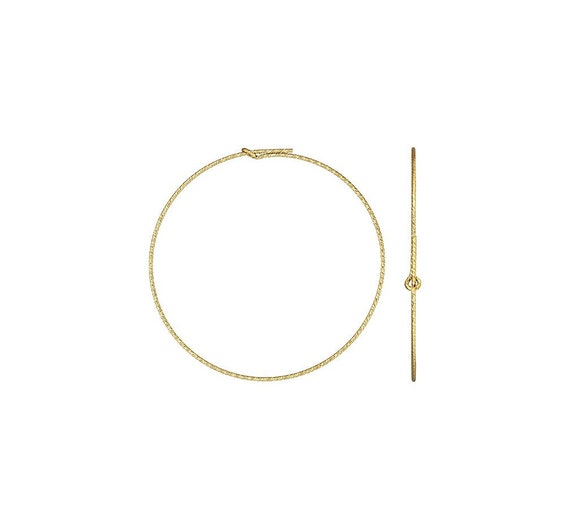 Sparkle Wire Beading Hoop Earrings