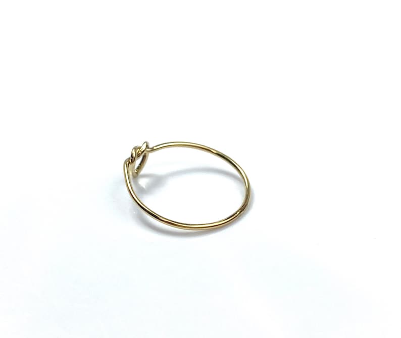 Sku#405K1HR7 Beautiful 14KGF single heart knot ring 14K gold filled