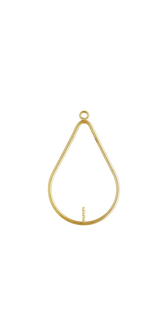 29x20mm Teardrop w/ 0.6x4.0mm, 14k gold filled. Made in USA. #4003506P