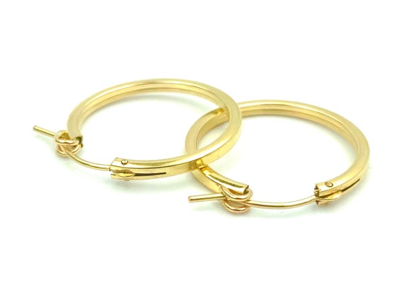 14KGF Square Hoops , Sku#0/70 SQC 1