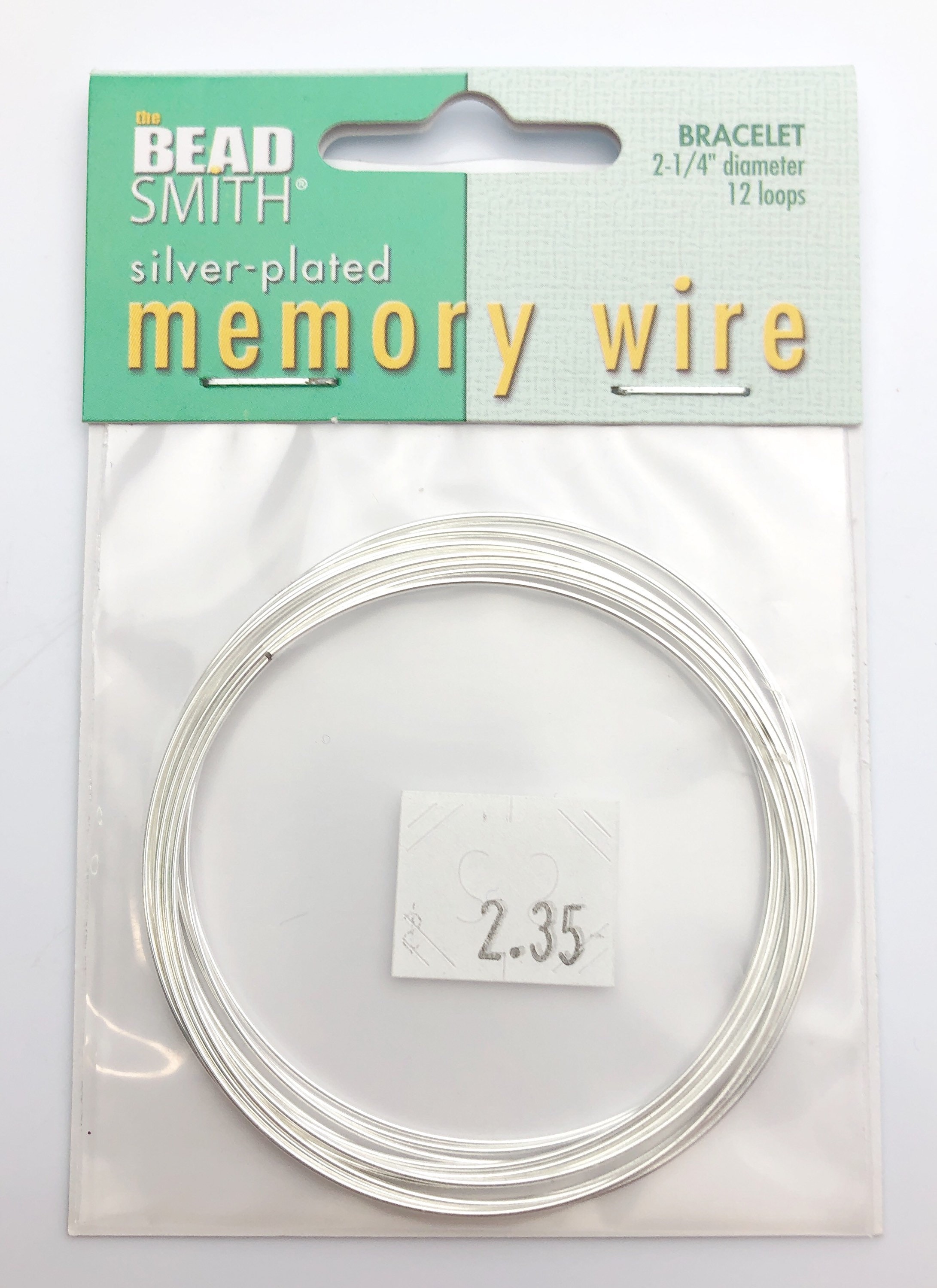 Silver Memory Wire 2-1/4” diameter- Gold Plated or Silver Plated Memory Wire