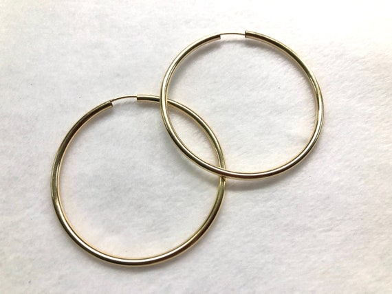 14KGF Hoop Earrings