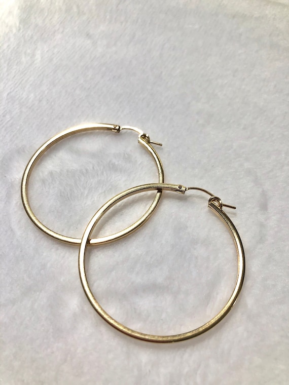 14KGF Hoop Earrings