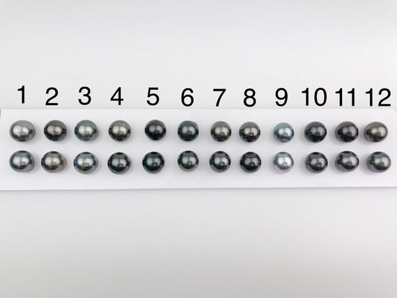 10mm Tahitian AAA Loose Matched Pearls, 10mm Round (201)