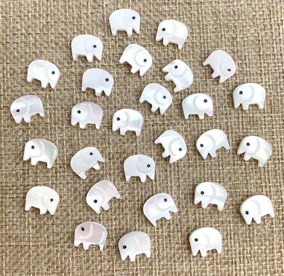 Mother of Pearl Elephant Beads Sku#M498