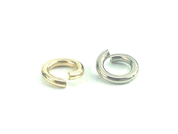 14K Solid Gold/White Gold 4mm Jump Ring