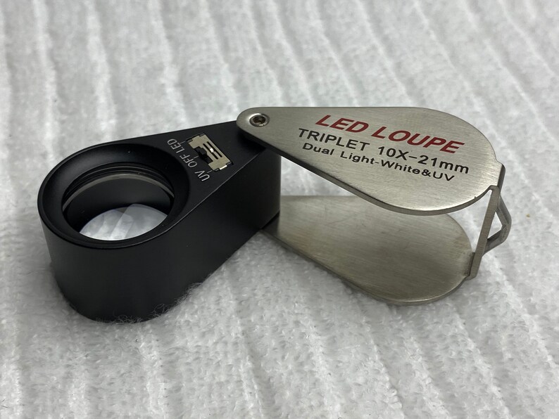 Jewelers Loop for jewelry with LED & UV light option. 10X Etsy