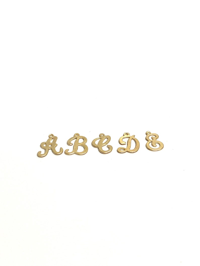 Letter Initails Gold Filled Charm 14KGF 14K Gold Fill image 1