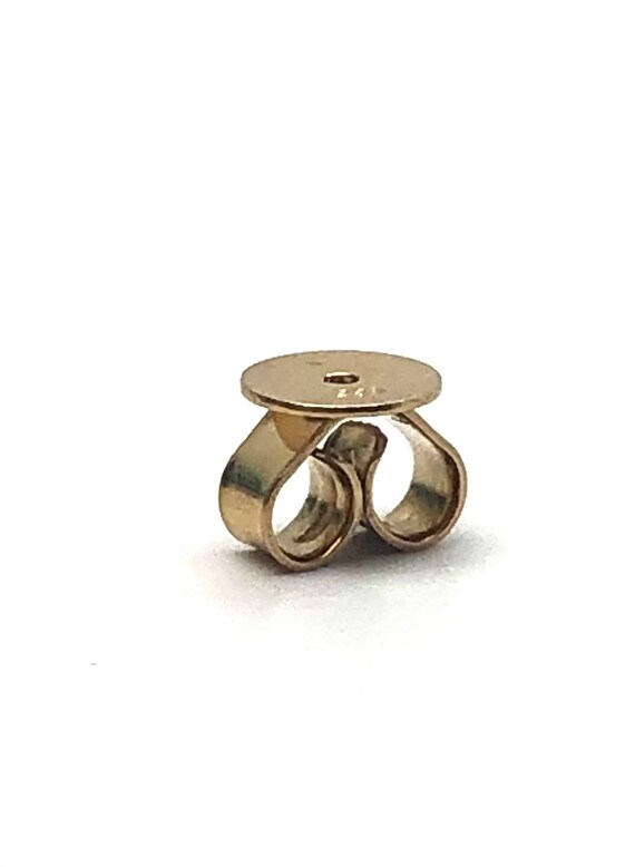 14K solid yellow heart gold earring backing, SKU# 11-27-903