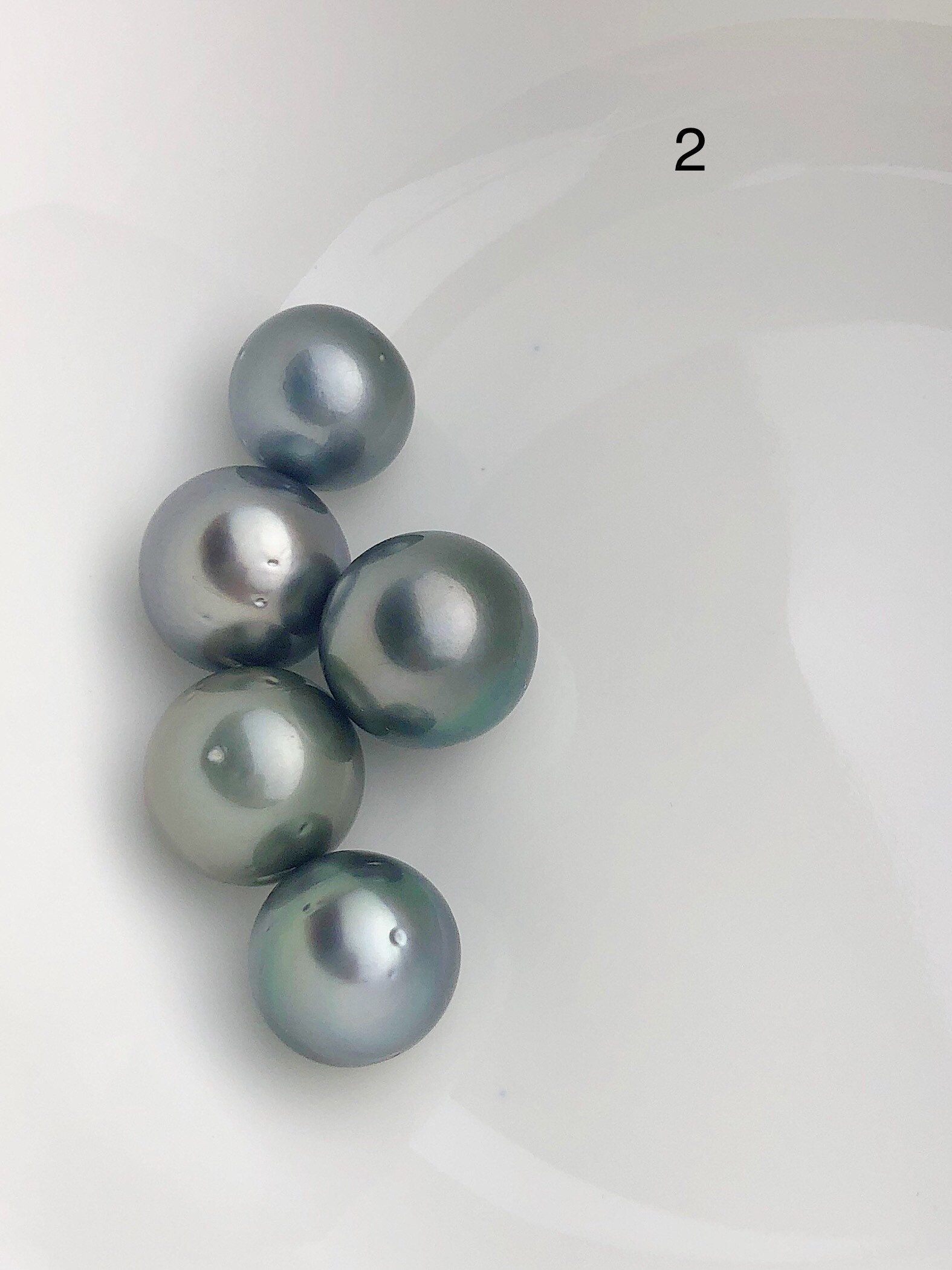 5 Pearls Multicolor Tahitian Loose Pearls A Quality 10 to 14.9mm