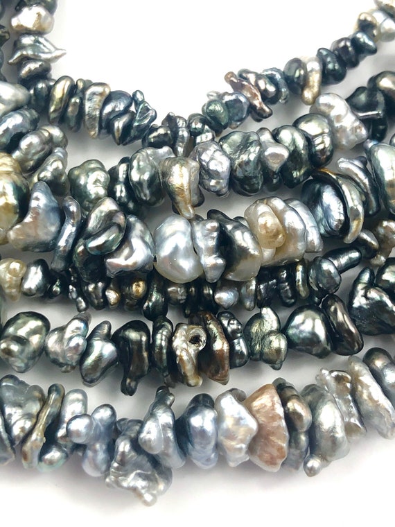 1.79 - 6.49 grams Tahitian Keshi pearl strand SKU# 070749