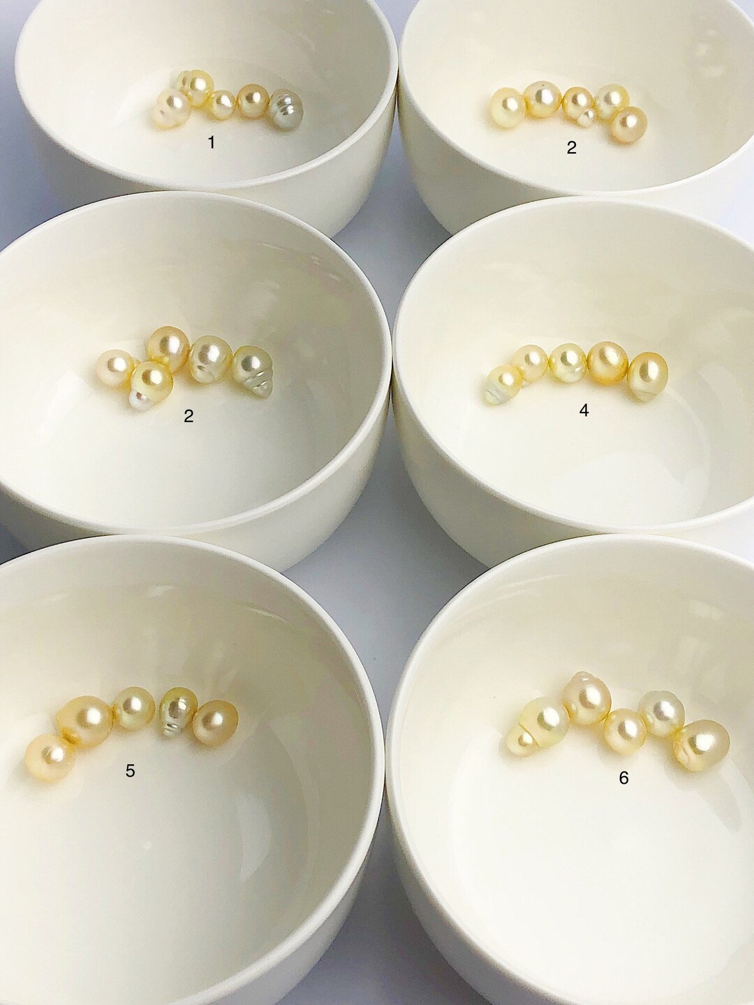 5 Pearls - Southsea Pearls From Burma - Natural Color - 9 to 13mm (#538 ...