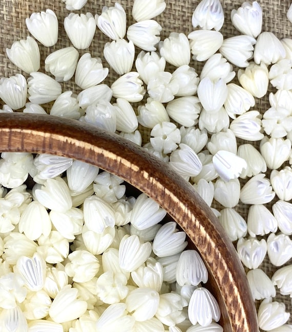 Small Mother Of Pearls Pikake Bead, Mother Of Pearl Beads, Sku#M297