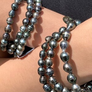 Tahitian pearl bracelet, 100% natural, SKU# 1117