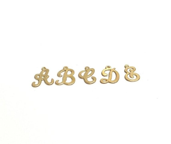 A-Z Script, Letter, Initial Charm, 14KGF