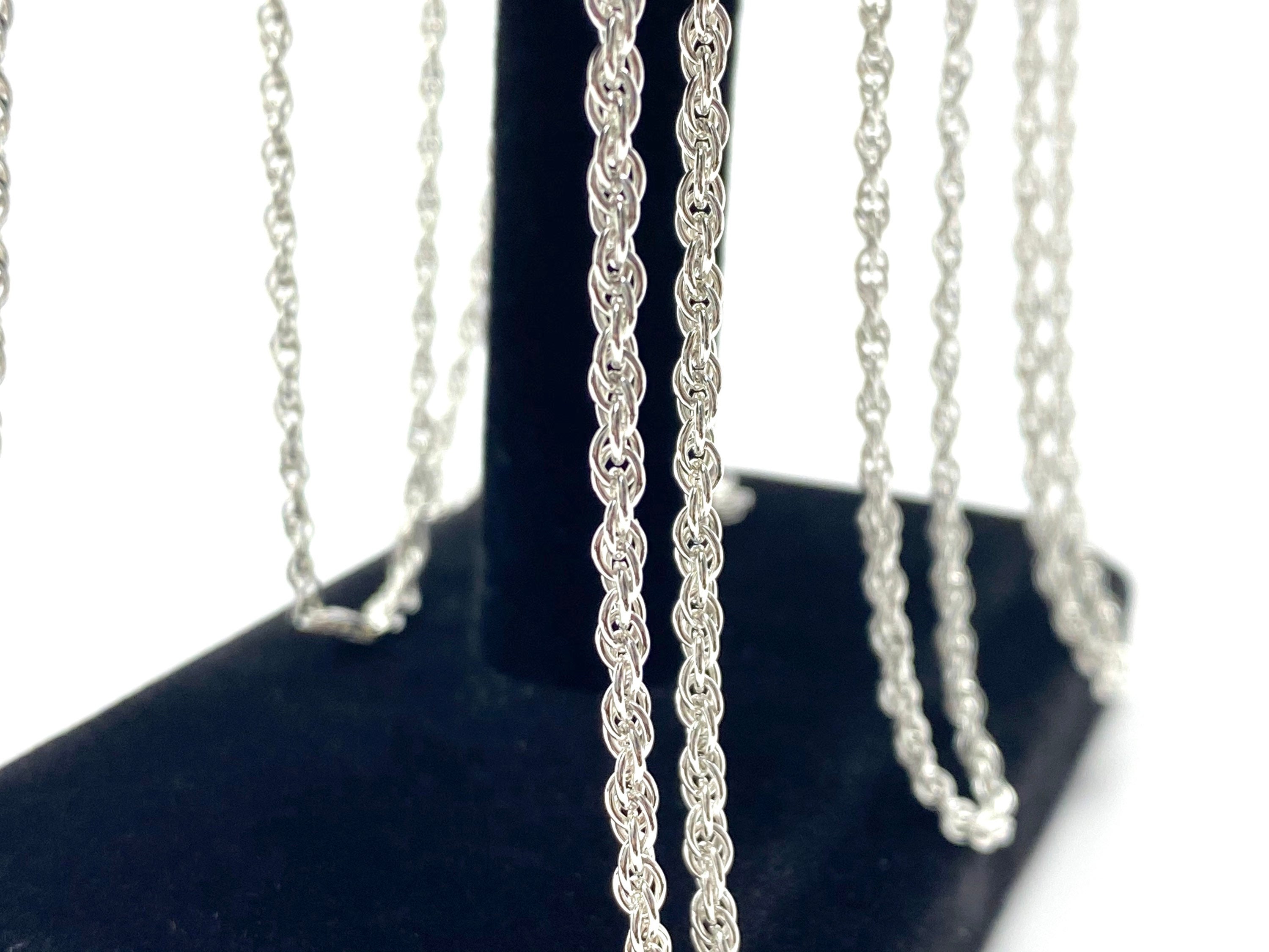 2.2mm sterling silver double rope chain, 18 24 inch, SKU 22R