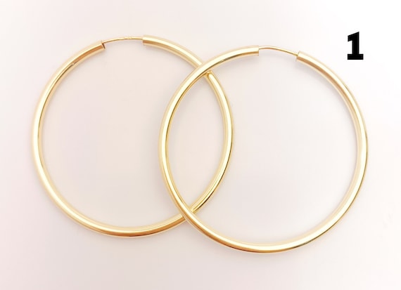 14k Gold Filled Euro Wire Hoop Earrings - 3 Sizes