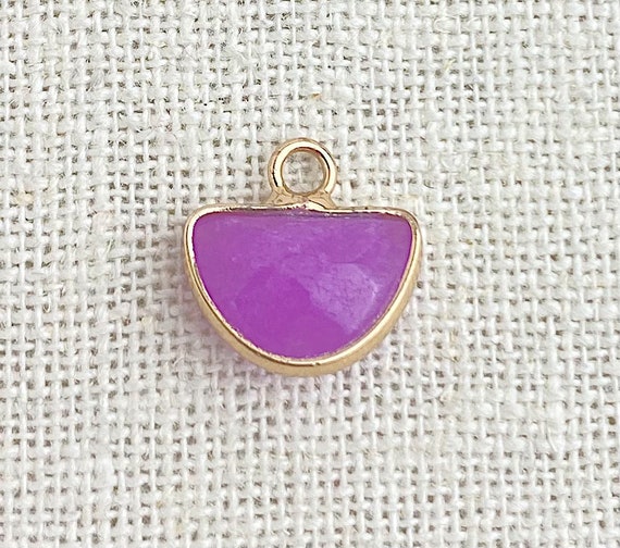 Agate Gold Plated Charm