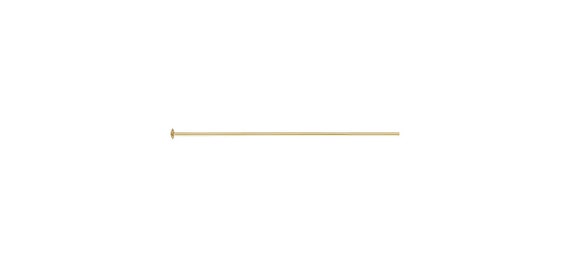 Headpin 26ga .016x1.0"(0.41x25.4mm).045"Head, 14k gold filled. Made in USA. #4005364