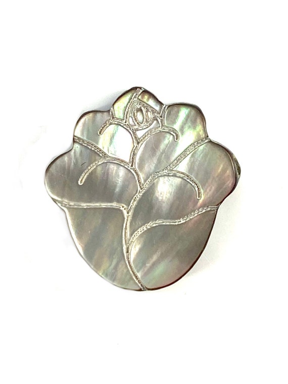 Morher Of Pearl Large Rose Shell, Mother Of Pearl Rose Beads, Sku#M401