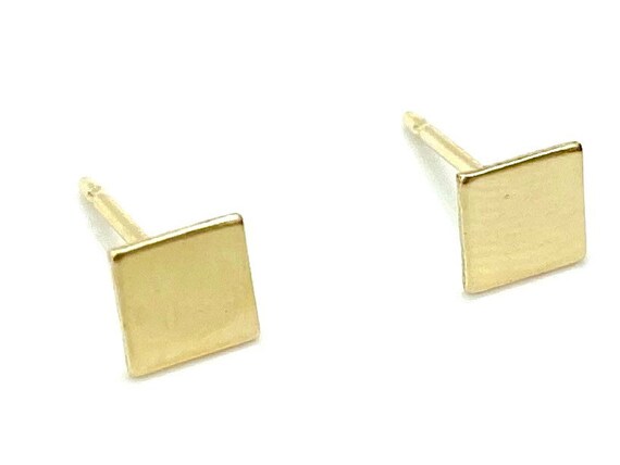 14KGF Square Studs , Sku#7.020-4