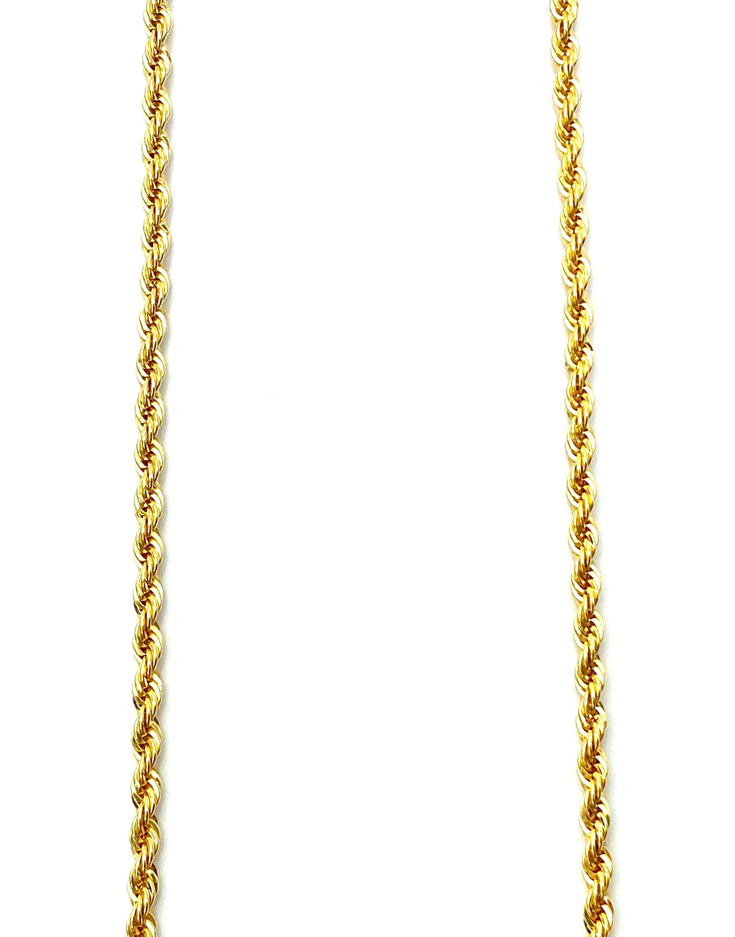 2.5mm French Rope Chain Necklace 16” 18” 20” 22” 24” , Gold Filled