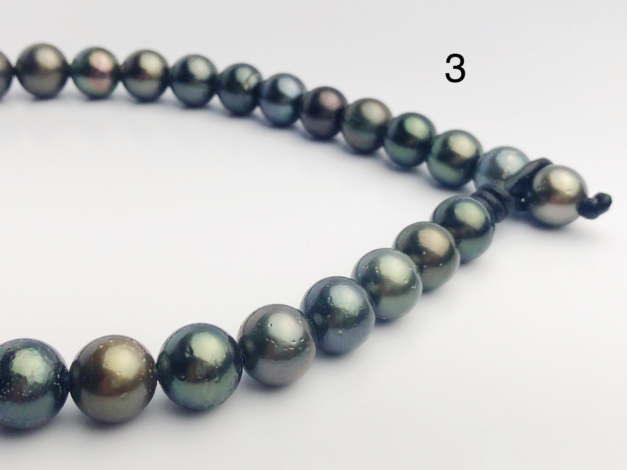 BIG 16mm Tahitian Pearl Necklace on Leather Cord, 12 - 16mm (285)