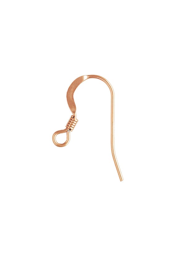 Ear Wire Flat w/Coil (0.61mm), 14k gold filled. Made in USA #4806410