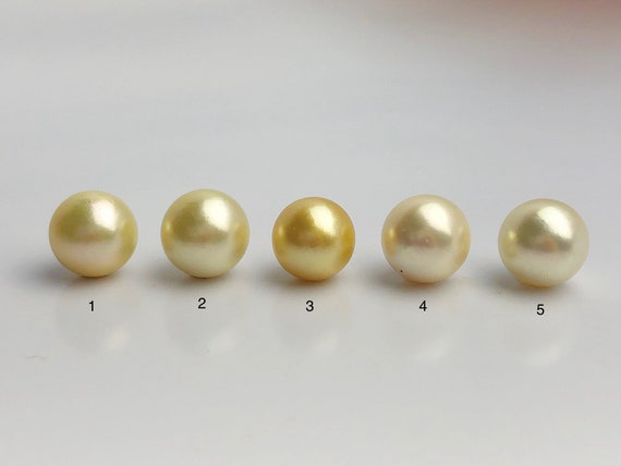 15mm - Golden South Sea Loose Pearls - Round - AA - 50% Percent Off Special, South Sea (#582 No. 1-5)