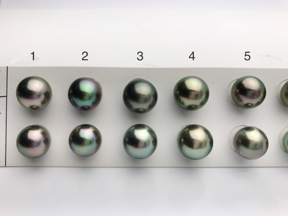 Tahitian Loose Pearl, AA, Peacock Color Matched Pairs 11mm to 11.9mm, #625