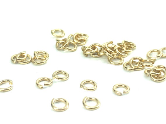 14K Solid Gold 4mm Jump Ring, Sku#11-41-4