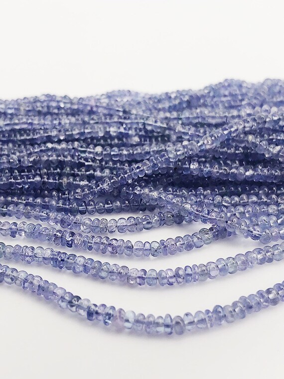 HALF OFF SALE - Tanzanite Gemstone Beads, Full Strand, Semi Precious Gemstone, 13"