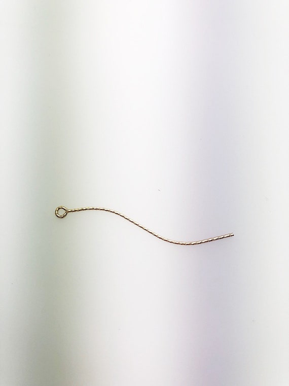 14K Gold Fill Curved Sparkle Eyepin 0.76x42.5mm, Made in USA - 4005492P1C