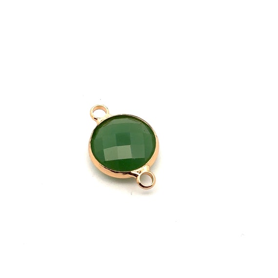 Jade green crystal charm M2148