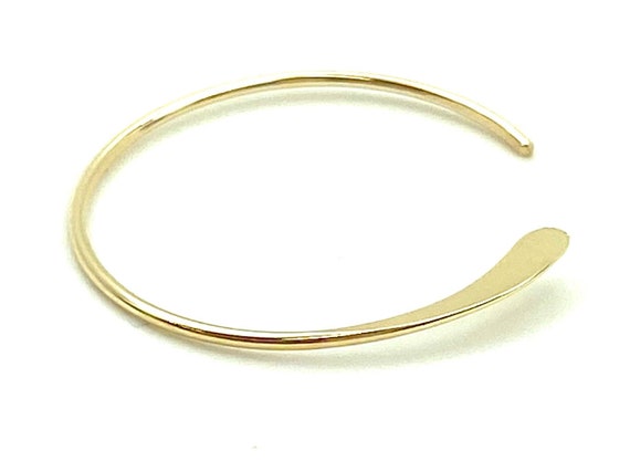 14KGF 18mm Endless Hammered End Earwire , Sku#4006609