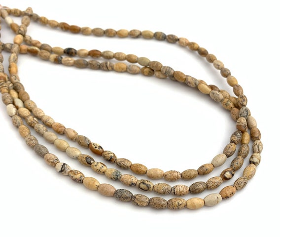 Picture Jasper Bead Strand Sku#M2823