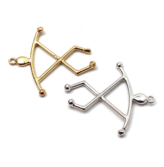 14K solid white gold, rose gold and yellow gold hawaiian charm , SKU# L-107