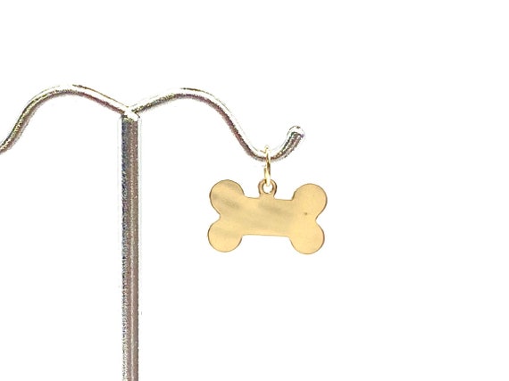 14kgf dog bone charm , sku#2515-C