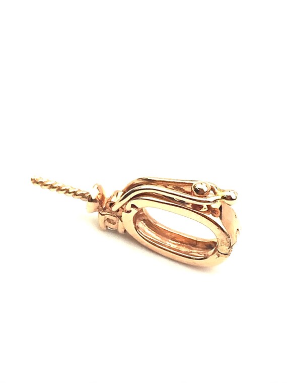 14K Rose Gold & White Gold Bail Sku#APGP07R 0.04 CT.