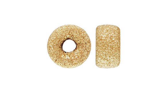 6.0mm Stardust Rondelle 1.5mm Hole, 14k gold filled. Made in USA. #4004560S