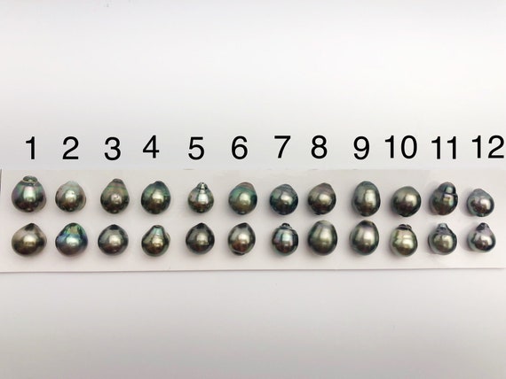 11mm Tahitian Loose Matched Pearls, Drop (265)