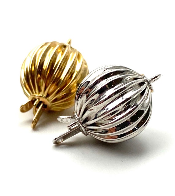14K solid yellow gold & white gold bail, SKU# YG/47